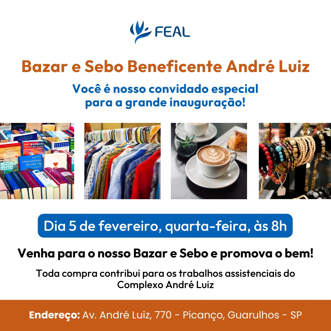 Inauguração: Bazar e Sebo Beneficente André Luiz - Picanço